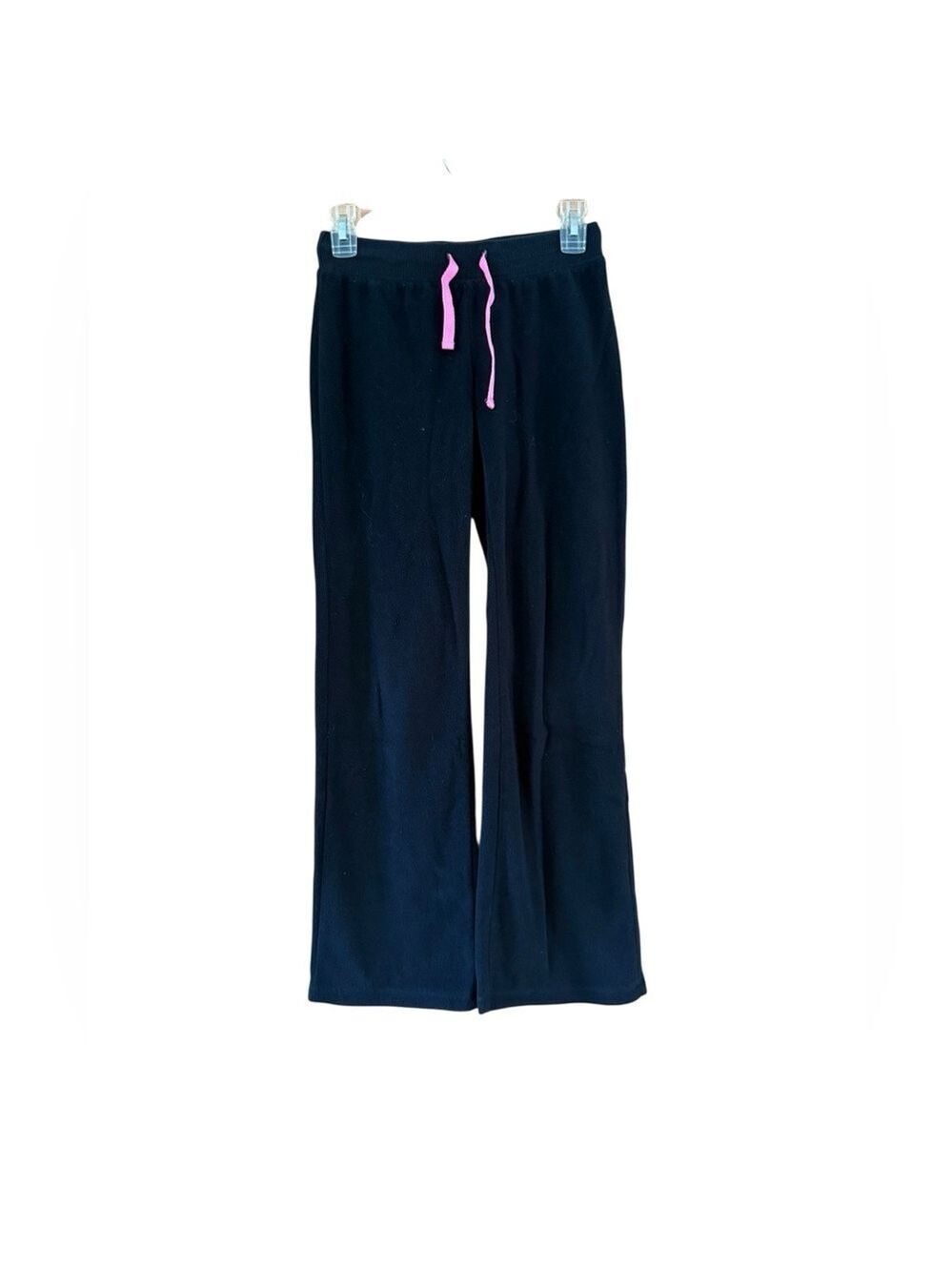 SO Kids Black Fleece Joggers with Pink Drawstring